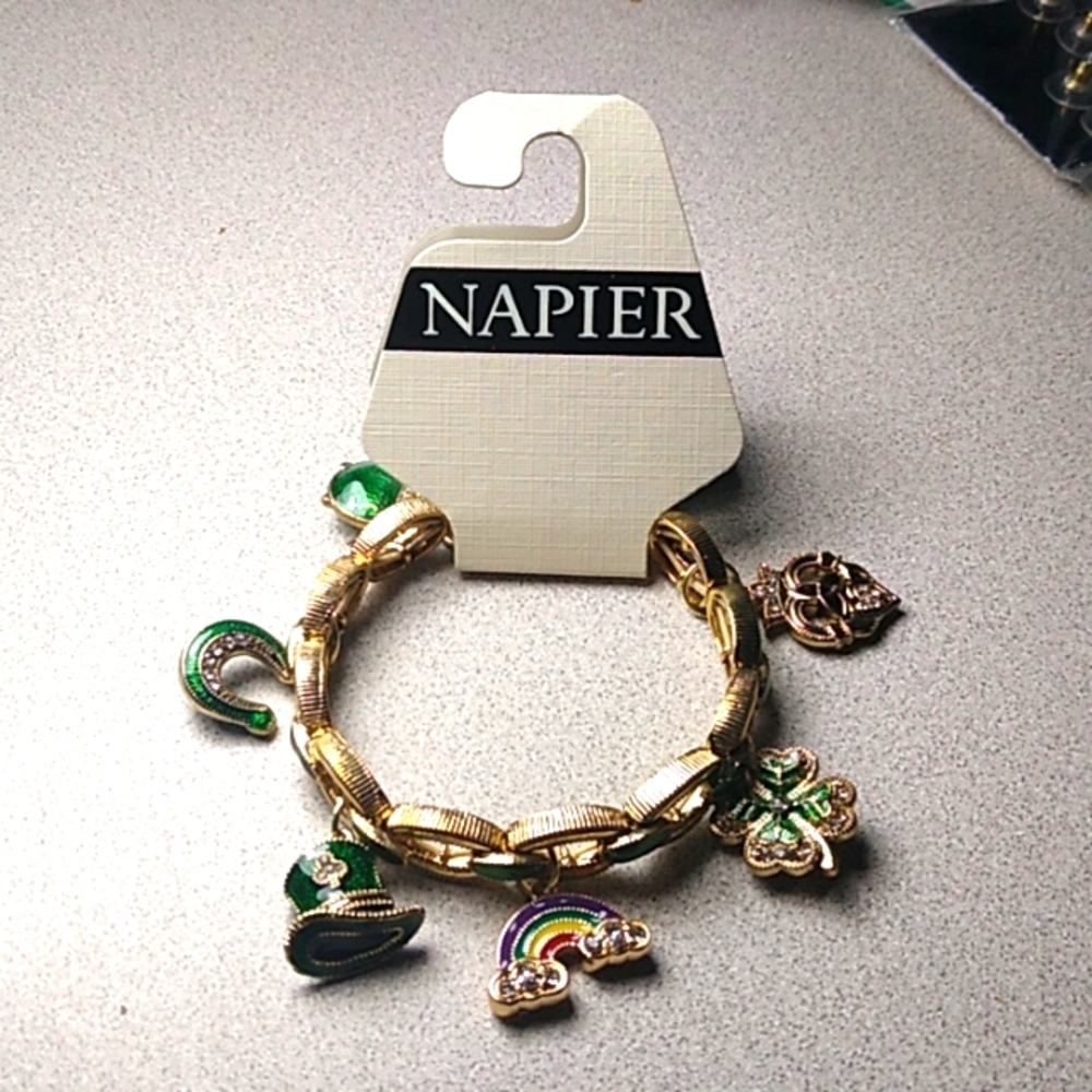 Napier St Patrick's Day Charm Bracelet 🍀